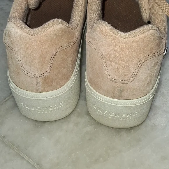 Martha STEWART SKECHERS PLATForm Suede Sneakers in ROSE PINK SIZE 9 - Picture 3 of 6